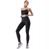 Legginsy - Legginsy treningowe 4F damskie, szybkoschnące, czarne, r. XS - miniaturka - grafika 1