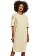 Koszulki i topy damskie - Urban Classics Damska sukienka z bawełny organicznej oversized Slit Tee Dress, damska koszulka sukienka z rozcięciem w wielu kolorach, rozmiary XS-5XL, Softyellow, M - miniaturka - grafika 1