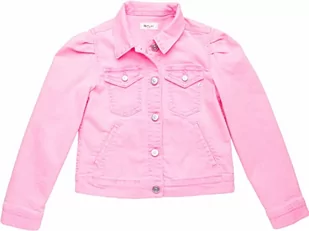 Replay Dziewczęca kurtka dżinsowa ze stretchem, różowa (Pink Fluo 464), 16 lat, 464 PINK FLUO, 16 Lata - Kurtki i płaszcze dla dziewczynek - miniaturka - grafika 1