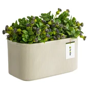 Donice - Doniczka osłonka ceramiczna Ecru 25,5 cm H13,5 cm Połysk Nowoczesna Stylowa - miniaturka - grafika 1