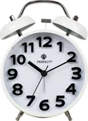 Zegary - Perfect Budzik Perfect TBD11502 biały głośny alarm cichy mechanizm . - miniaturka - grafika 1