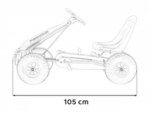 Gokart Na Pedały AIR PerHour Różowy - Pojazdy elektryczne dla dzieci - miniaturka - grafika 3