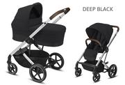 Wózki dziecięce - CYBEX BALIOS S LUX SILVER FRAME 3w1 Deep Black - miniaturka - grafika 1