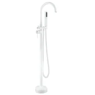 Baterie wannowe i prysznicowe - Rea Bateria wannowa podłogowa Rea Lungo Biała - miniaturka - grafika 1