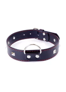 Akcesoria BDSM - Fetish Fantasy Collar With Studs 3 Cm Red Line - Obroża na szyje - grafika 1