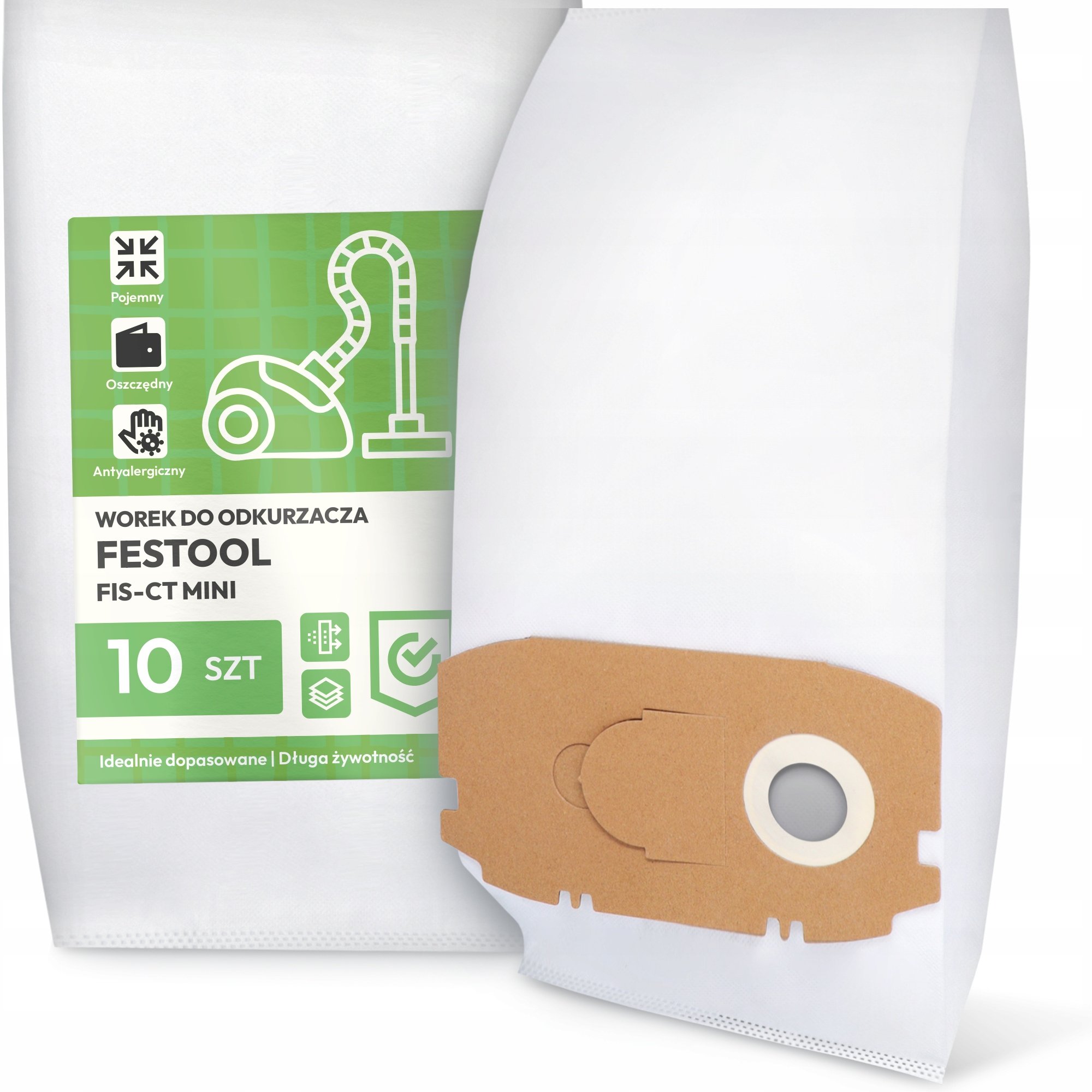 10x Worek do Odkurzacza Festool Fis-ct Mini Pojemny Mocny Duży Worki G9-W