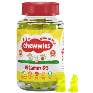 Chewwies Witamina D3 dla dzieci, cytryna, 30 żelków - Witaminy i minerały - miniaturka - grafika 1