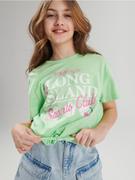 Koszulki dla dziewczynek - Sinsay - Koszulka z nadrukiem - zielony - miniaturka - grafika 1