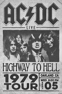 PODKŁADKA POD MYSZ Nadruk 22x18 cm AC/DC Highway To Hell - ACDC Prezent - Podkładki pod mysz - miniaturka - grafika 1