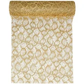 Obrusy i serwetki - SANTEX Bieżnik "Koronkowy, złoty", poliester, SANTEX, 500x28  SX5086-3 - miniaturka - grafika 1