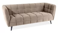 Sofy i kanapy - Sofa Castello 3 Velvet Wenge / Bluvel 40 Beżowy - miniaturka - grafika 1