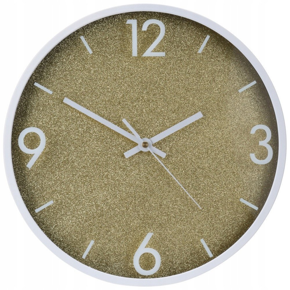 Zegar ścienny na ścianę złoty biały 29.5cm VILDE 568130