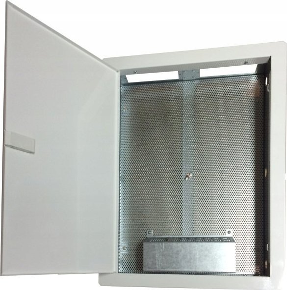 Alantec Obudowa / szafka lokalowa, multimedialna 500x350x90, podtynkowa, drzwi perforowane, 1 x gn. elektryczne, 14 x gn. Keystone ALANTEC