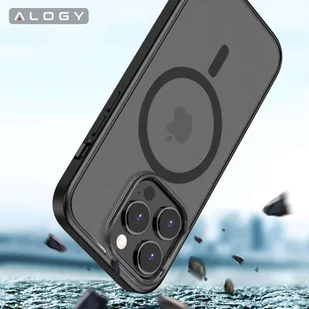 Etui matowe na telefon Alogy MagMat Case do MagSafe obudowa ochronna do Apple iPhone 14 Pro Max Czarne + Szkło - Etui i futerały do telefonów - miniaturka - grafika 6