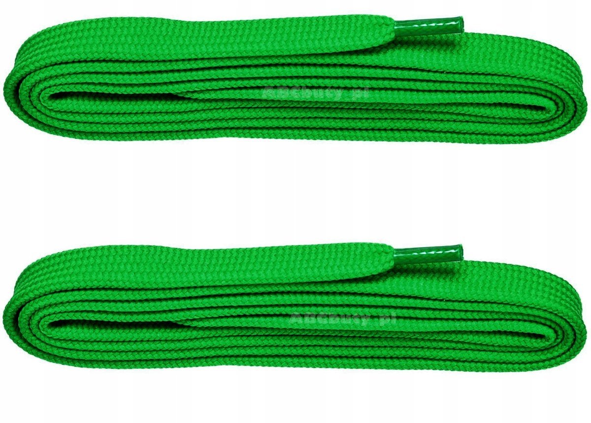 ZIELONE Sznurowadła SZEROKIE 7 mm SPORTOWE Płaskie 0,7 cm Sznurówki 100 cm