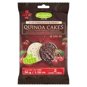 Batoniki - Lestello Wafle z Komosy Ryżowej w Czekoladzie z Wiśnią 36g - miniaturka - grafika 1