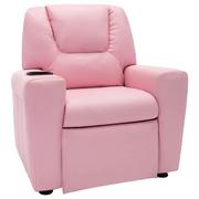 Fotele - vidaXL Lumarko Fotel rozkładany, obity sztuczną skórą, różowy 324044 - miniaturka - grafika 1