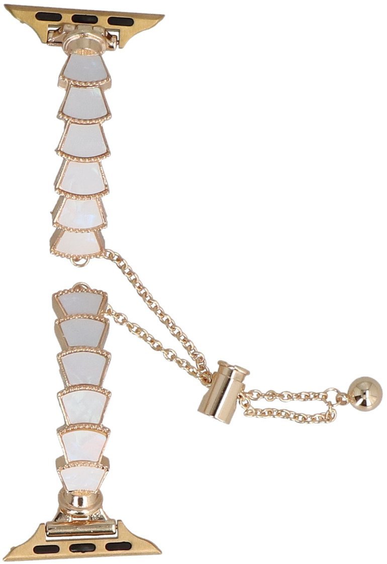 GlacierX bransoleta do smartwatcha Slider Clasp Tidal Arc Bracelet Golden Moon do Apple Watch 38/40/41mm Złoto-Biała