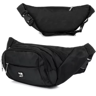 Saszetka nerka UNISEX kodura pojemna solidna czarna Beltimore C28 czarny - Nerki Saszetka nerka UNISEX kodura pojemna solidna czarna Beltimore C28 czarny - Nerki - miniaturka - grafika 1