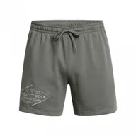 Spodnie sportowe męskie - Męskie spodenki treningowe Under Armour Project Rock Heavyweight Tools Of The Trade Shorts - zielone - UNDER ARMOUR - miniaturka - grafika 1