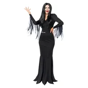 Stroje karnawałowe - Strój dla Dorosłych Morticia Addams rozmiar L - miniaturka - grafika 1