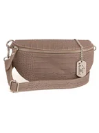 Torby sportowe - Anna Morellini Skórzana saszetka "Azzurra" w kolorze szarobrązowym - 21 x 13 x 6 cm - miniaturka - grafika 1