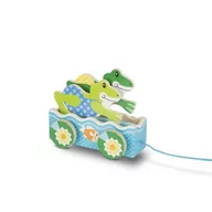 Zabawki interaktywne dla dzieci - Melissa &amp; Doug Melissa &amp Doug MELISSA Drewniana zabawka do ciągnięcia Friendly Frogs 13615 - miniaturka - grafika 1