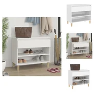 Szafki na buty - vidaXL Stojak na buty biały 70x36x60 cm materiał drewnopochodny - Stojaki i szafki na buty - miniaturka - grafika 1