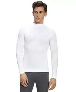 Koszulki męskie - Falke Męska koszulka z długim rękawem zapewnia optymalne odprowadzanie wilgoci, biały, S 39635 - grafika 1