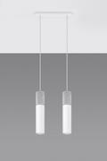 Lampy sufitowe - Sollux Lighting Lampa wisząca BORGIO 2 biały - miniaturka - grafika 1