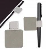 Przyborniki na biurko - SAMOPRZYLEPNY SZARY UNIWERSALNY UCHWYT ELASTYCZNY NA DŁUGOPIS PRZYBORNIK - miniaturka - grafika 1