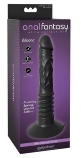 Wibratory analne - Analfantasy Ass Fucker - ładowalny wibrator analny (czarny) - grafika 1