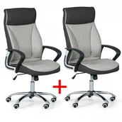 Fotele i krzesła biurowe - B2B Partner Fotel biurowy DERRY TEX 1+1 Gratis, szary NF 294 TEX - miniaturka - grafika 1