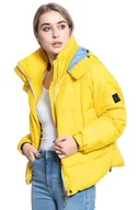 Kurtki damskie - Lee Puffer Jacket Damska Kurtka Zimowa Lemon Zest L56Vummm -L - miniaturka - grafika 1