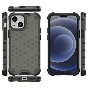 Honeycomb etui pancerny pokrowiec z żelową ramką iPhone 13 mini czarny - Etui i futerały do telefonów - miniaturka - grafika 2
