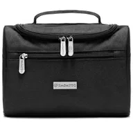 Kosmetyczki, organizery i kuferki - Kosmetyczka podróżna wisząca z haczykiem pojemna damska męska organizer czarny ZAGATTO - miniaturka - grafika 1