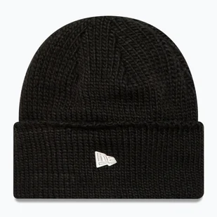 Czapka zimowa New Era Metal Pin Wide Cuff Knit Beanie black WYSYŁKA W 24H 30 DNI NA ZWROT - Czapki damskie - miniaturka - grafika 1