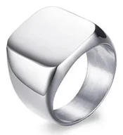 Pierścionki - Pierścień Męskie Pasek Ze Stali Biker Sygnet - miniaturka - grafika 1