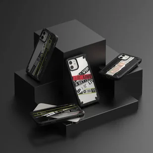 RINGKE Fusion X Design etui pancerny pokrowiec z ramką iPhone 12 mini czarny (Ticket band) (XDAP0019) XDAP0019 - Etui i futerały do telefonów - miniaturka - grafika 7