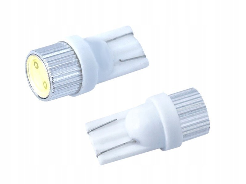 Żarówka W5W (T10) 24V 1x HP LED aluminiowa oprawka biała, 2szt