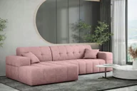 Narożniki - Sofa w kształcie L NIMES narożnik tkanina Perfect Harmony różowy lewy - miniaturka - grafika 1