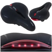 Siodełka rowerowe i akcesoria - Siodełko Rowerowe Sportowe Wygodna Komfort Piankowe Wypełnienie Lampka Led - miniaturka - grafika 1
