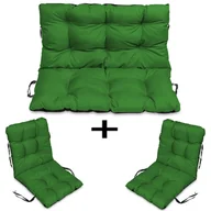 Poduszki ogrodowe - Poduszki Na Meble Rattan 120X60X50 Zestaw 2+1 Ziel - miniaturka - grafika 1