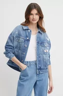 Kurtki damskie - Calvin Klein Jeans kurtka jeansowa damska kolor niebieski przejściowa J20J222787 - miniaturka - grafika 1