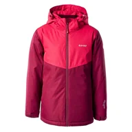 Kurtki narciarskie - Dziecięca Kurtka ocieplana HI-TEC OLMO JRG 26632-B RED/R RED – Różowy - miniaturka - grafika 1