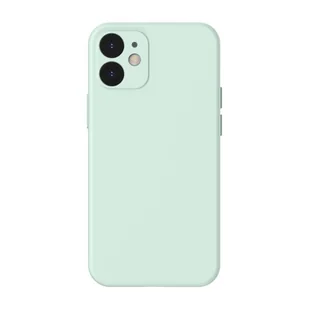 Baseus Liquid Silica Gel Case iPhone 12 mini zielony WIAPIPH54N-YT6B - Etui i futerały do telefonów - miniaturka - grafika 1