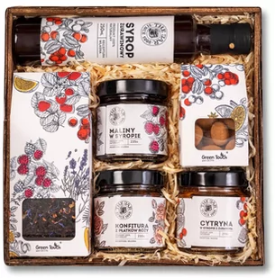 Kosz prezentowy zestaw konfitur the jar herbata migdały w czekoladzie syrop - Zestawy upominkowe - miniaturka - grafika 1