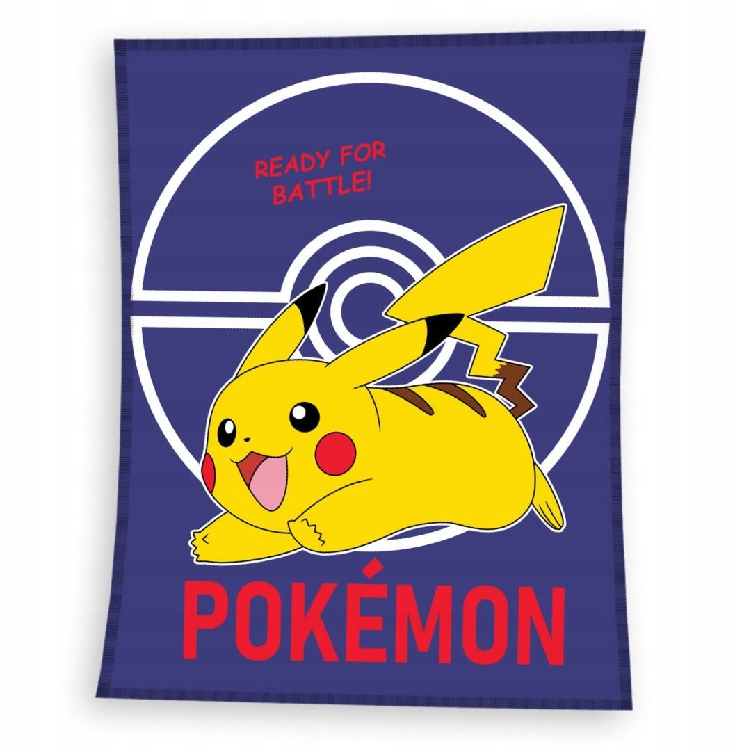Koc Flanelowy Pokemon Pikachu 110x140 Licencyjny Miękki Dziecięcy