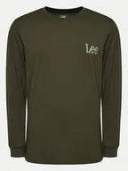 Koszulki męskie - Lee Longsleeve Wobbly 112355592 Zielony Regular Fit - miniaturka - grafika 1