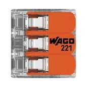 Kostki, złączki, wtyczki - Szybkozłączka instalacyjna linka 3 x 4 mm2 5 sztuk WAGO - miniaturka - grafika 1